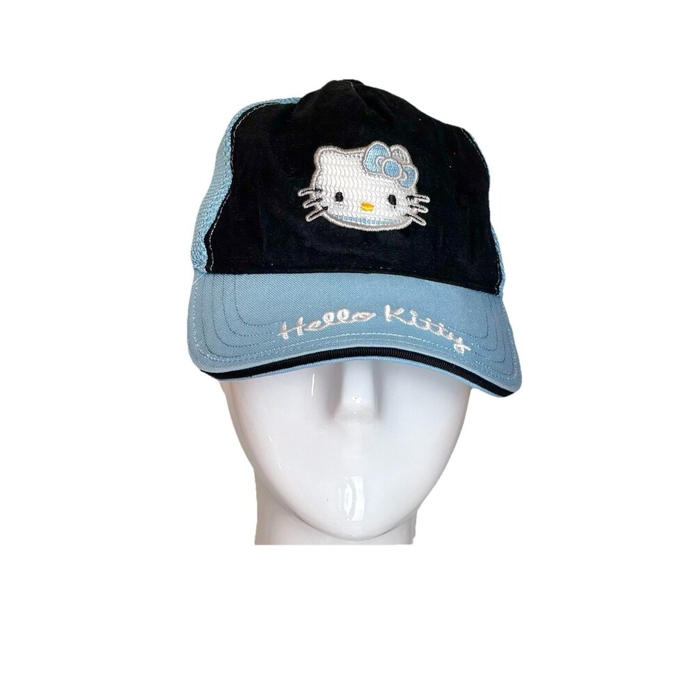 Hello Kitty Blue Girls 53cm Sanrio Baseball Hat Cap Embroidered Adjustable
